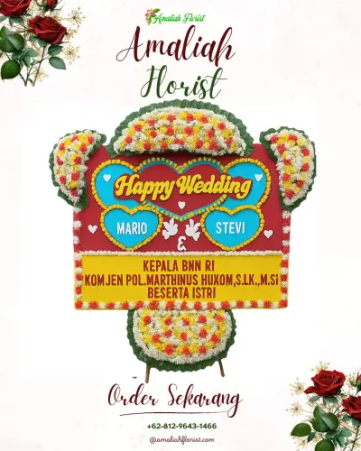Karangan Papan Bunga Pernikahan di Antapani Kulon